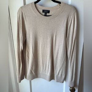 Banana Republic Oatmeal/Cream Crew Neck Sweater